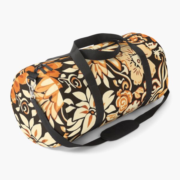 Item preview, Brown, beige, and yellow flowers on a black background designed and sold by Art70shop.