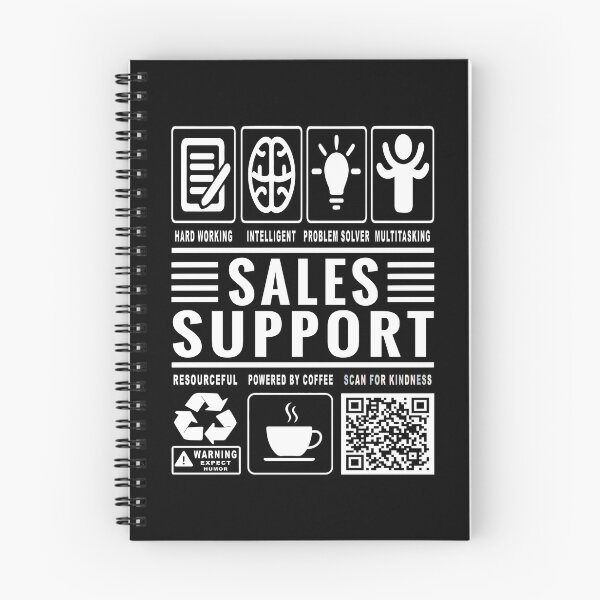 Item preview, Funny Sales Support Job Description Icons QR Code designed and sold by MerchMaxxing.