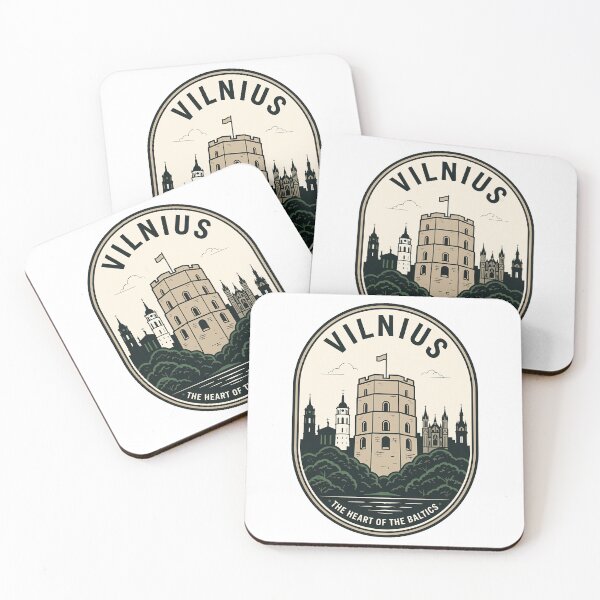 Item preview, Vilnius Lithuania Gediminas Tower Vintage Travel Emblem designed and sold by k3rstman1.