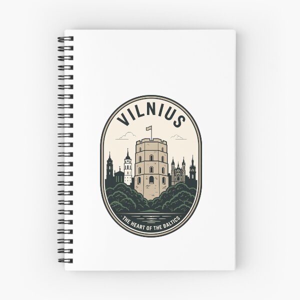 Item preview, Vilnius Lithuania Gediminas Tower Vintage Travel Emblem designed and sold by k3rstman1.