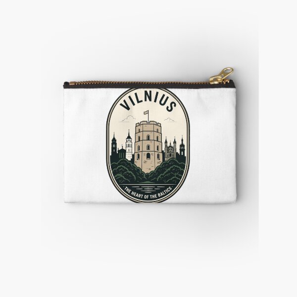 Item preview, Vilnius Lithuania Gediminas Tower Vintage Travel Emblem designed and sold by k3rstman1.
