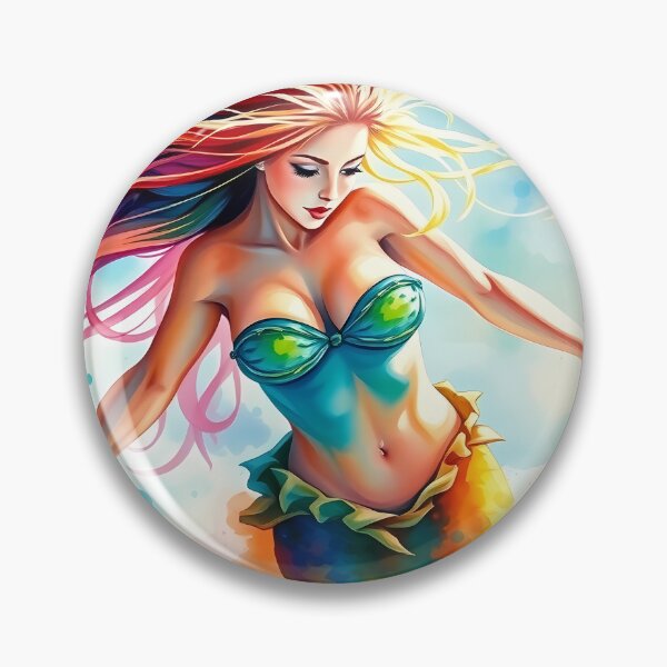 Item preview, Vibrant Mermaid in Watercolor Style designed and sold by cuprum.
