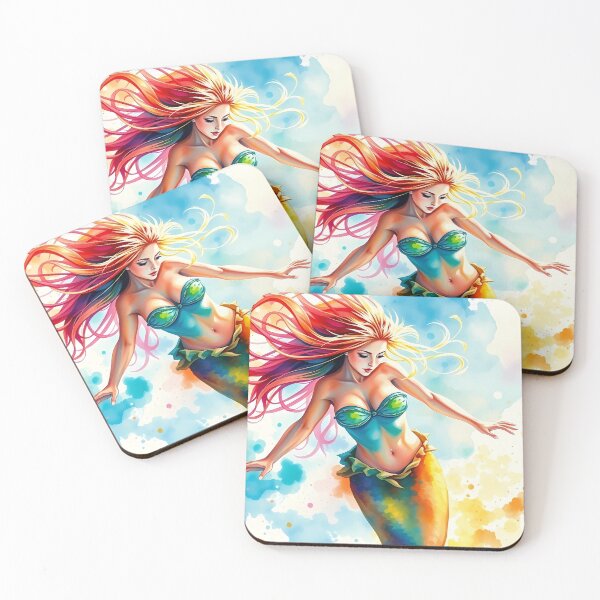 Item preview, Vibrant Mermaid in Watercolor Style designed and sold by cuprum.