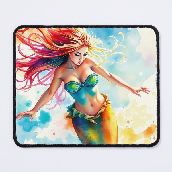 Item preview, Vibrant Mermaid in Watercolor Style designed and sold by cuprum.