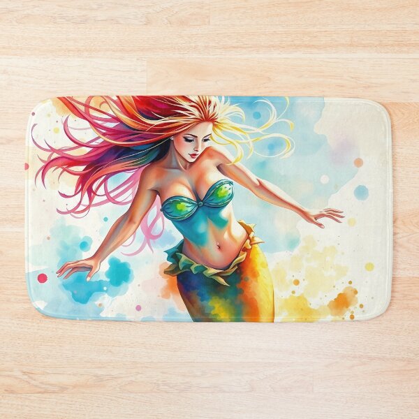 Item preview, Vibrant Mermaid in Watercolor Style designed and sold by cuprum.
