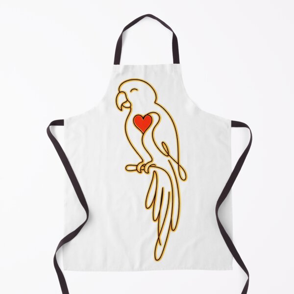 Item preview, Heartline Parrot – Minimalist One Line Parrot with Red Heart designed and sold by MarekoraStudio.