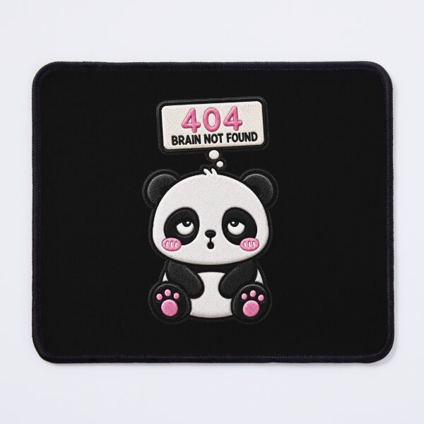 Item preview, Parche bordado divertido de panda con cerebro desconectado estilo kawaii designed and sold by ColorSplash123.