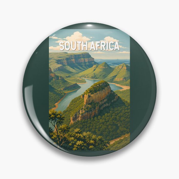 Item preview, South Africa Illustration Travel Art Vintage designed and sold by KrisSidDesigns.