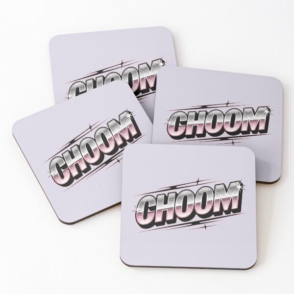 Item preview, Choom Retro Chrome Typography Kpop Street Aesthetic designed and sold by Meivelle.