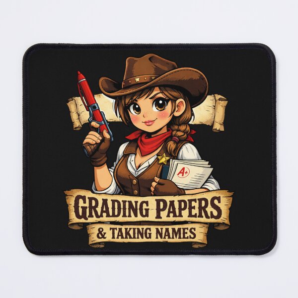 Item preview, Grading Papers & Taking Names Teacher Cowgirl designed and sold by Tsugraf Designs.