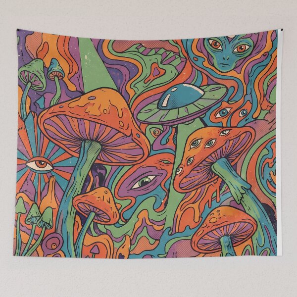 Item preview, Mushrooms Aliens Scenes Vibrancy Marine Life Ocean Exploration designed and sold by ART ATTACK ZONE.