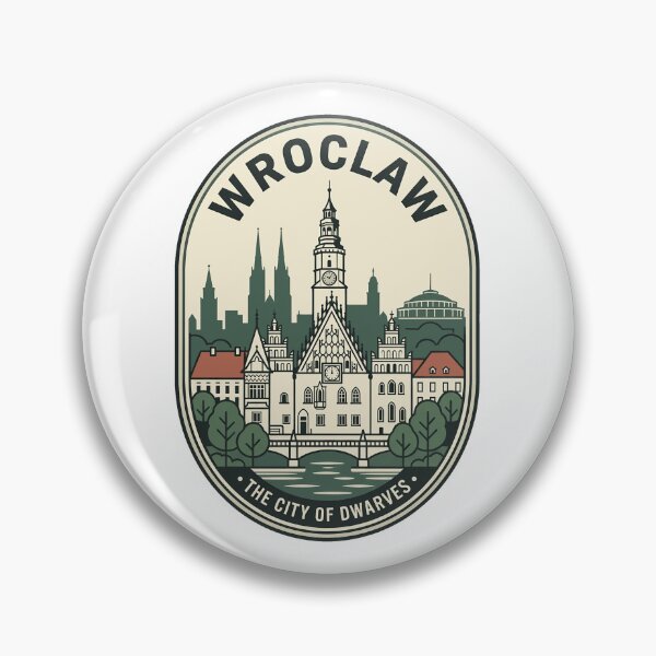Item preview, Wroclaw Poland City of Dwarves Vintage Travel Badge designed and sold by k3rstman1.