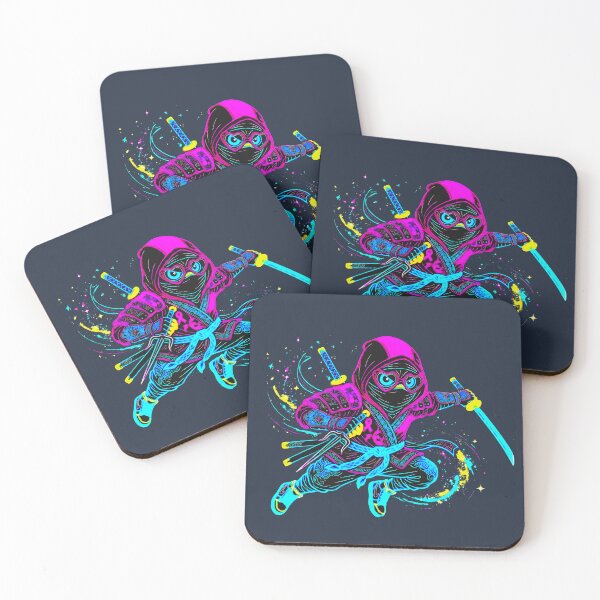 Item preview, Neon Ninja Stickers – Glow Art Designs designed and sold by Cyber-ART-Studio.