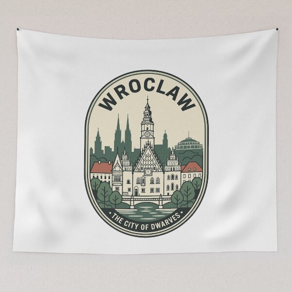 Item preview, Wroclaw Poland City of Dwarves Vintage Travel Badge designed and sold by k3rstman1.