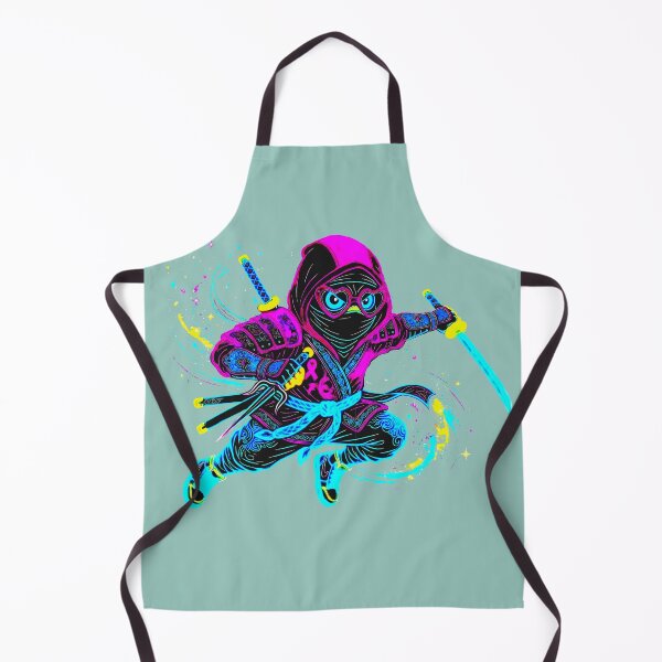 Item preview, Neon Ninja Stickers – Glow Art Designs designed and sold by Cyber-ART-Studio.