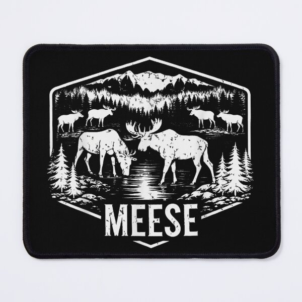 Item preview, Vintage Meese Plural Of Moose Funny Wildlife Nature Lover Forest Aesthetic designed and sold by RuperDelois.