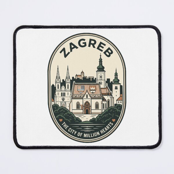 Item preview, Retro Zagreb Croatia St Marks Church Badge designed and sold by k3rstman1.