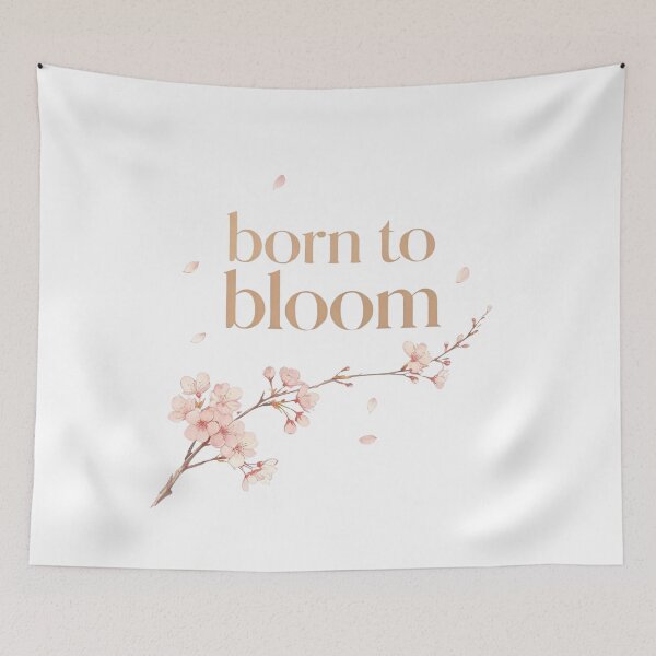 Artikelvorschau, „Born To Bloom“ – Kirschblüten-Sakura-Geschenk für sie – T-Shirt zur Selbstliebe entworfen und verkauft von DreamelleStudio.
