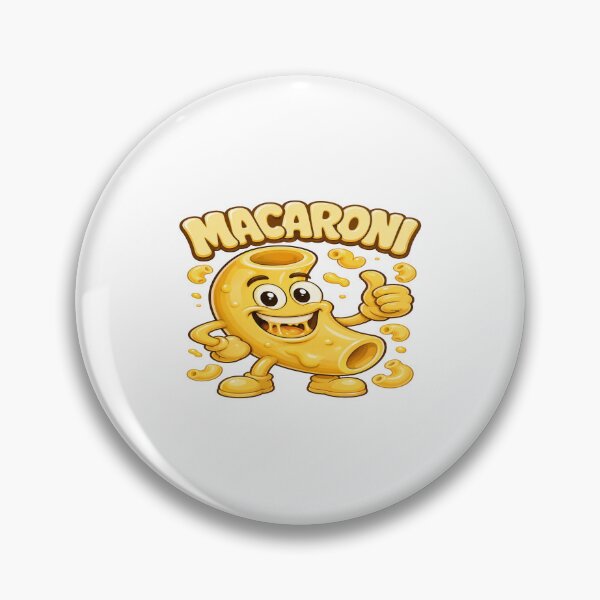 Item preview, Macaroni Cute Pasta Character | Funny Cheesy Cartoon Design for Food Lovers & Playful Vibes designed and sold by Bright Nest Studio.