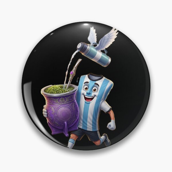 Item preview, Sky Blue Passion – Argentine Mate Football Legend - Argentina Football Mate Mascot - Soccer Fan Art designed and sold by YG - YiddisheGesheft.