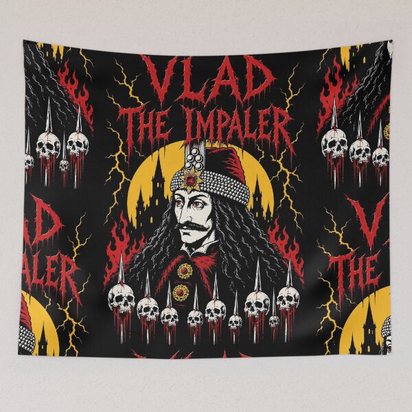Item preview, VLAD THE IMPALER DRACULA HEAVY METAL STYLE PRINT designed and sold by Campbell0395.