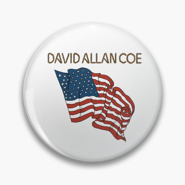 Item preview, David Allan Coe Outlaw Country Sticker – American Flag Western Design | Vintage Country Music Decal designed and sold by CoverCulture.