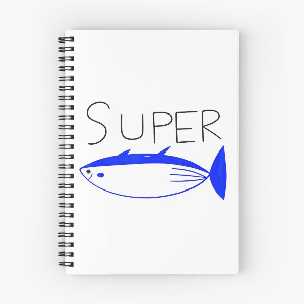 Item preview, Super Tuna Cute Blue Fish Drawing Minimalist Nautical Ocean Life Art designed and sold by PhocoNibict.