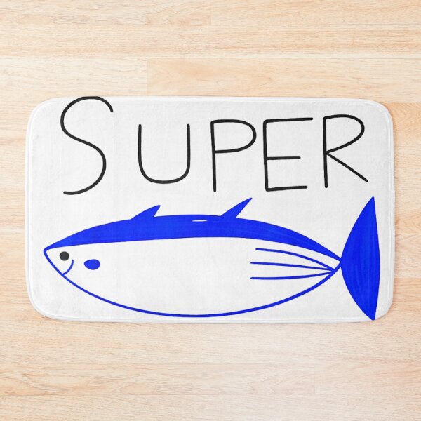 Item preview, Super Tuna Cute Blue Fish Drawing Minimalist Nautical Ocean Life Art designed and sold by PhocoNibict.