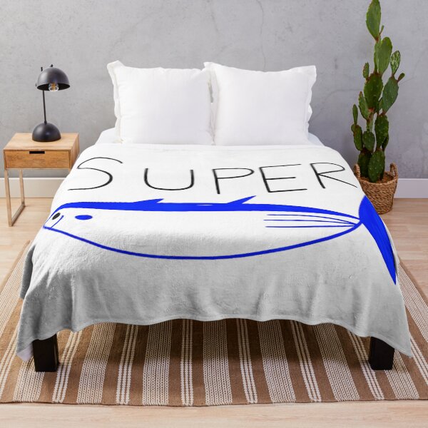 Item preview, Super Tuna Cute Blue Fish Drawing Minimalist Nautical Ocean Life Art designed and sold by PhocoNibict.