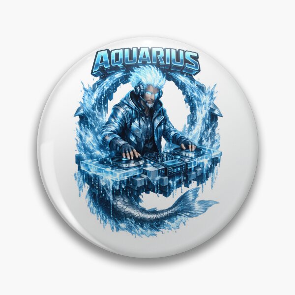 Item preview, Futuristic Aquarius DJ Zodiac Cosmic designed and sold by  ZenRave Designs.