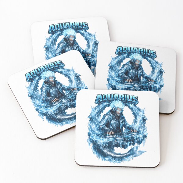 Item preview, Futuristic Aquarius DJ Zodiac Cosmic designed and sold by  ZenRave Designs.