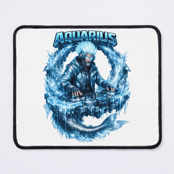 Item preview, Futuristic Aquarius DJ Zodiac Cosmic designed and sold by  ZenRave Designs.