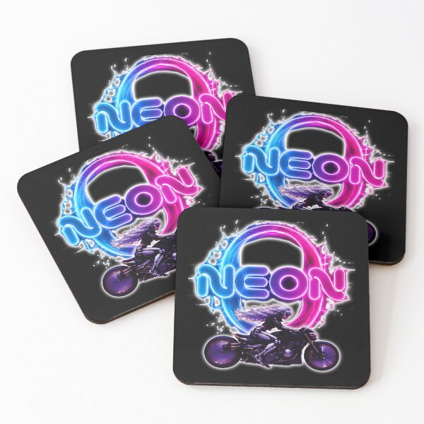 Item preview, Neon Synthwave Biker Girl Futuristic Art designed and sold by A-T-H.