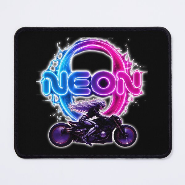 Item preview, Neon Synthwave Biker Girl Futuristic Art designed and sold by A-T-H.