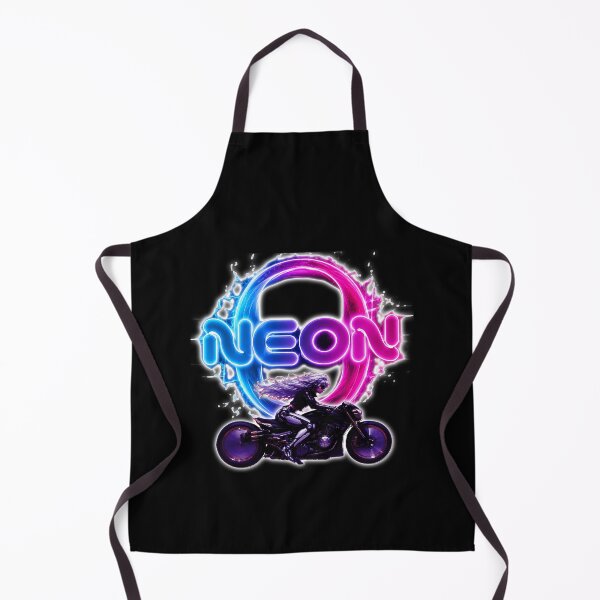 Item preview, Neon Synthwave Biker Girl Futuristic Art designed and sold by A-T-H.