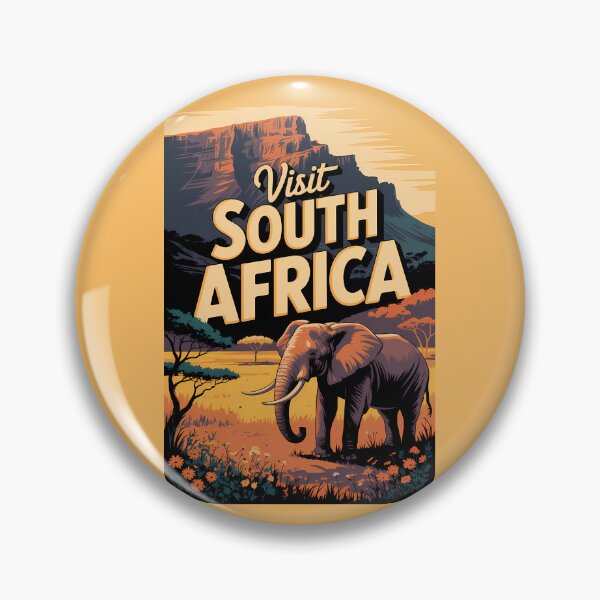 Item preview, South Africa Elephant Animal Illustration Travel Art Vintage designed and sold by KrisSidDesigns.