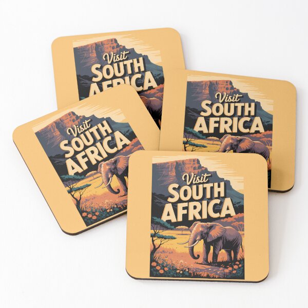 Item preview, South Africa Elephant Animal Illustration Travel Art Vintage designed and sold by KrisSidDesigns.
