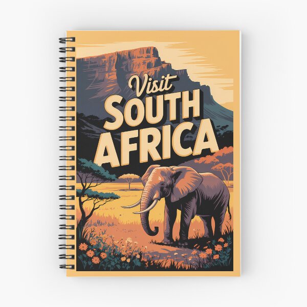 Item preview, South Africa Elephant Animal Illustration Travel Art Vintage designed and sold by KrisSidDesigns.