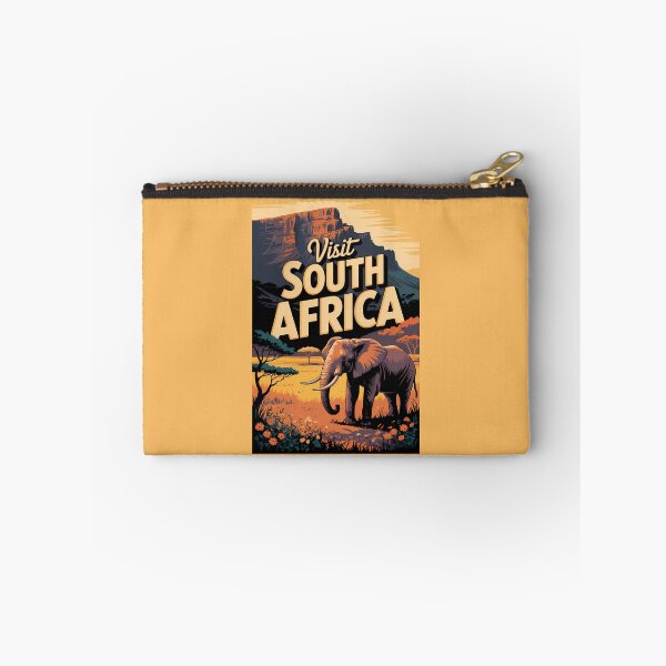 Item preview, South Africa Elephant Animal Illustration Travel Art Vintage designed and sold by KrisSidDesigns.