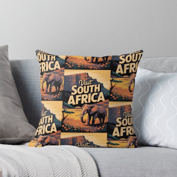 Item preview, South Africa Elephant Animal Illustration Travel Art Vintage designed and sold by KrisSidDesigns.