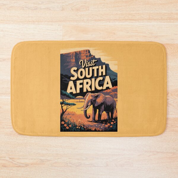 Item preview, South Africa Elephant Animal Illustration Travel Art Vintage designed and sold by KrisSidDesigns.
