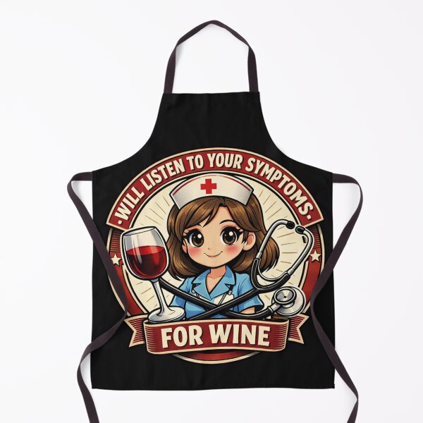 Item preview, Funny Nurse Will Listen For Wine RN Humor designed and sold by Tsugraf Designs.