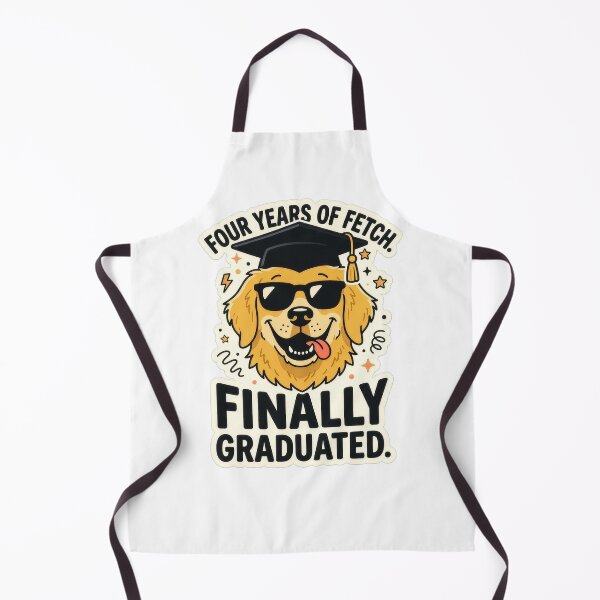 Item preview, Four Years of Fetch Finally Graduated – Funny Golden Retriever Graduation Gift designed and sold by StillWildink.