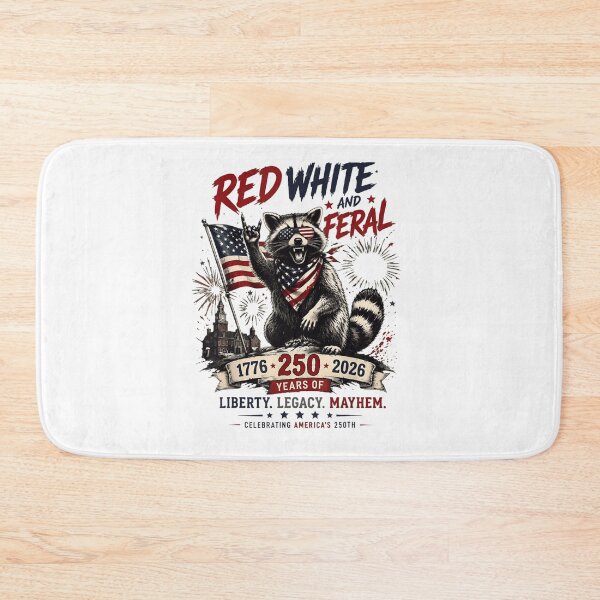 Item preview, America 250th Anniversary Red White And Feral Patriotic Raccoon Mayhem 1776 designed and sold by PhocoNibict.