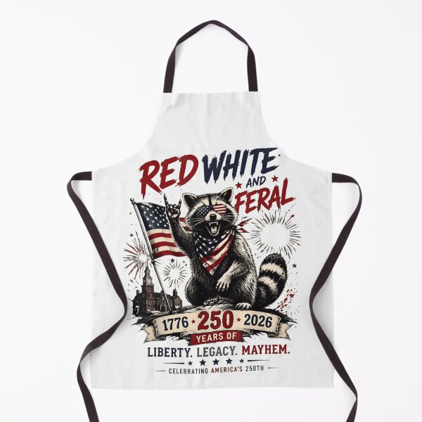 Item preview, America 250th Anniversary Red White And Feral Patriotic Raccoon Mayhem 1776 designed and sold by PhocoNibict.