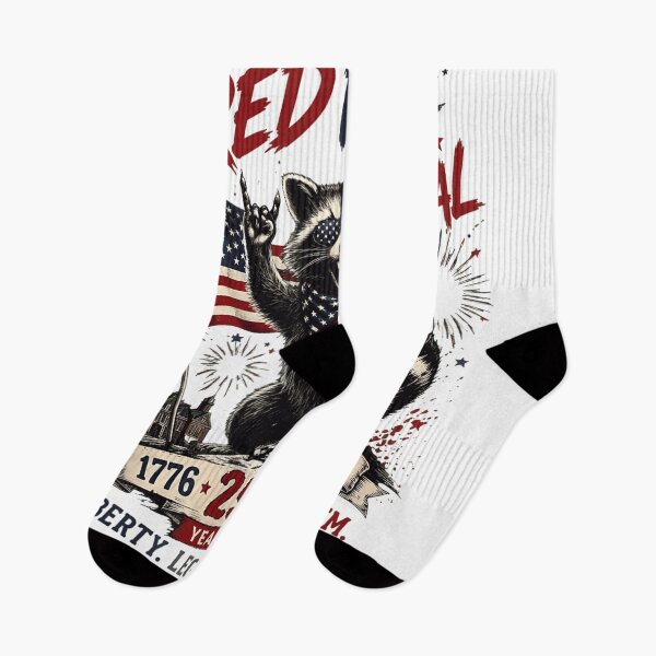 Item preview, America 250th Anniversary Red White And Feral Patriotic Raccoon Mayhem 1776 designed and sold by PhocoNibict.