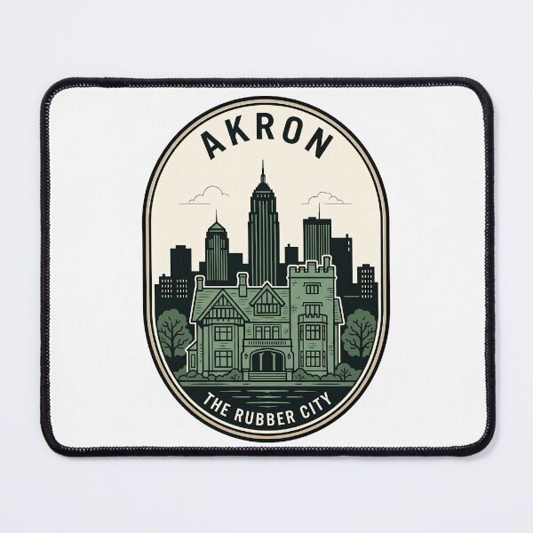 Item preview, Akron Ohio Rubber City Vintage Travel Badge designed and sold by k3rstman1.