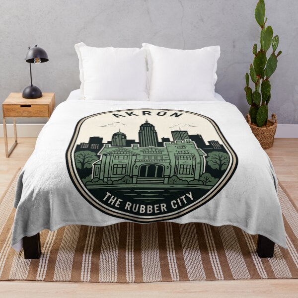 Item preview, Akron Ohio Rubber City Vintage Travel Badge designed and sold by k3rstman1.
