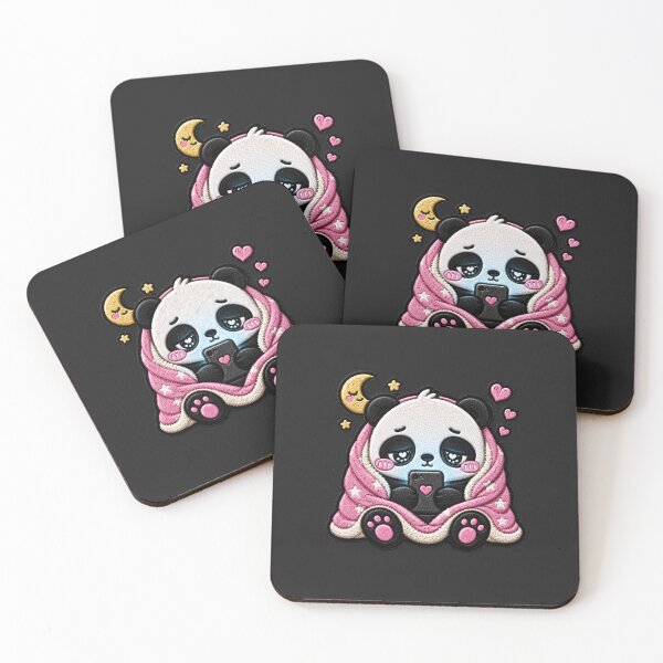 Item preview, Late Night Scroll Panda Embroidery Patch Cute designed and sold by ColorSplash123.