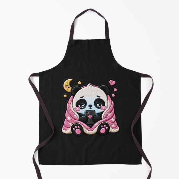 Item preview, Late Night Scroll Panda Embroidery Patch Cute designed and sold by ColorSplash123.